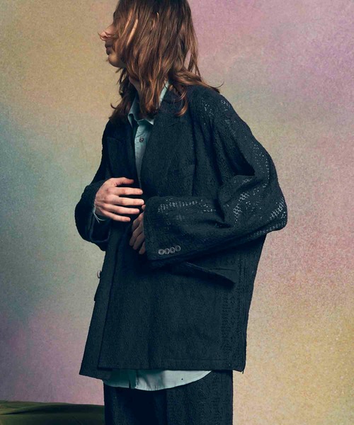 MAISON SPECIAL(メゾンスペシャル)の「《UNISEX》【LIMITED EDITION】Prime-Over Peaked Lapel Double Tailored Jacket/プライムオーバーピークトラペルダブルテーラードジャケット【MAISON SPECIAL/メゾンスペシャル】(テーラードジャケット・メンズ・グレー/ブラック/その他3/チャコールグレー/ライトグレー/ラベンダー/ダークブラック/その他2/その他1/その他4/アイボリー・2/1)」の14枚目の写真