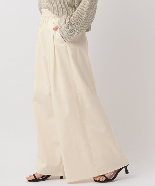 A part by(アパートバイ)の「リネンツイルタックパンツ(その他パンツ・レディース・アイボリー/ブラウン・SMALL/MEDIUM)」の7枚目の写真