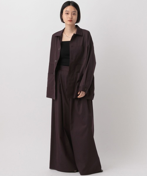 A part by(アパートバイ)の「リネンツイルタックパンツ(その他パンツ・レディース・アイボリー/ブラウン・SMALL/MEDIUM)」の12枚目の写真