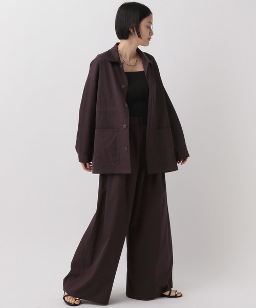 A part by(アパートバイ)の「リネンツイルタックパンツ(その他パンツ・レディース・アイボリー/ブラウン・SMALL/MEDIUM)」の13枚目の写真