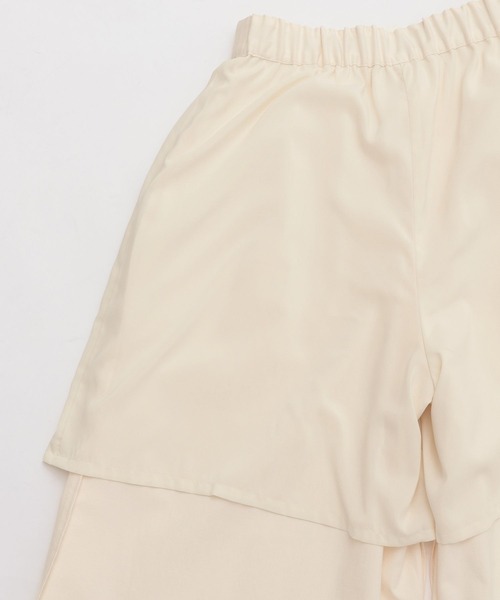 A part by(アパートバイ)の「リネンツイルタックパンツ(その他パンツ・レディース・アイボリー/ブラウン・SMALL/MEDIUM)」の9枚目の写真