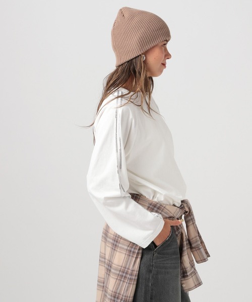 BAYFLOW（ベイフロー）の「スパンコールラインロングスリーブT（Tシャツ/カットソー・レディース・オフホワイト/ブラック・FREE）」の6枚目の写真