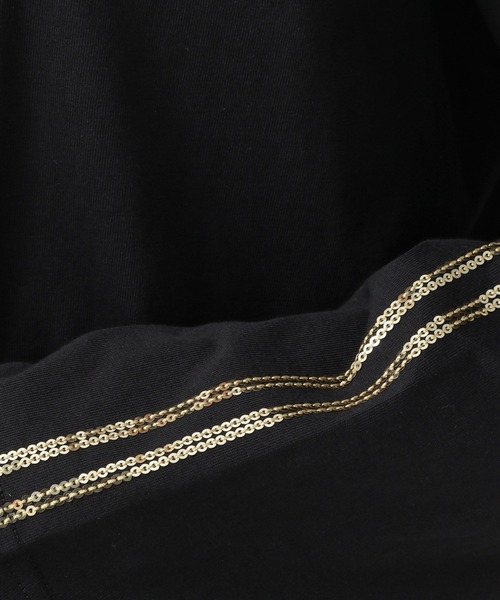 BAYFLOW（ベイフロー）の「スパンコールラインロングスリーブT（Tシャツ/カットソー・レディース・オフホワイト/ブラック・FREE）」の10枚目の写真