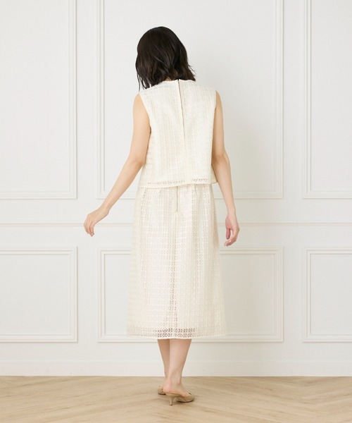 INED（イネド）の「レースブラウス【セットアップ対応】（シャツ/ブラウス・レディース・オフホワイト/ブラック・9号/11号）」の5枚目の写真