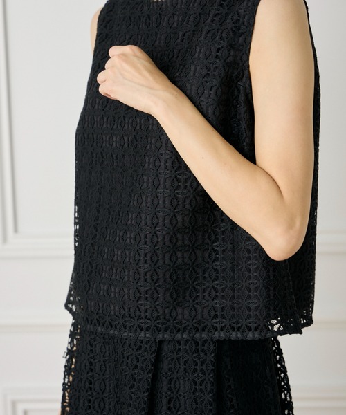 INED（イネド）の「レースブラウス【セットアップ対応】（シャツ/ブラウス・レディース・オフホワイト/ブラック・9号/11号）」の14枚目の写真