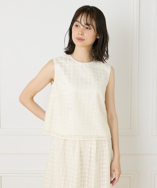 INED（イネド）の「レースブラウス【セットアップ対応】（シャツ/ブラウス・レディース・オフホワイト/ブラック・9号/11号）」の18枚目の写真