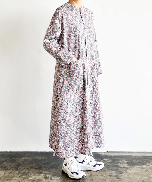 HARVESTY / ハーベスティー FLORAL PRINTED LAWN ATELIER ROBE