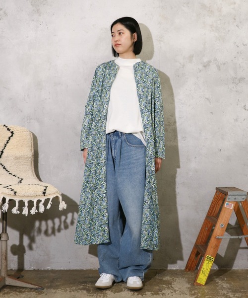 HARVESTY / ハーベスティー FLORAL PRINTED LAWN ATELIER ROBE