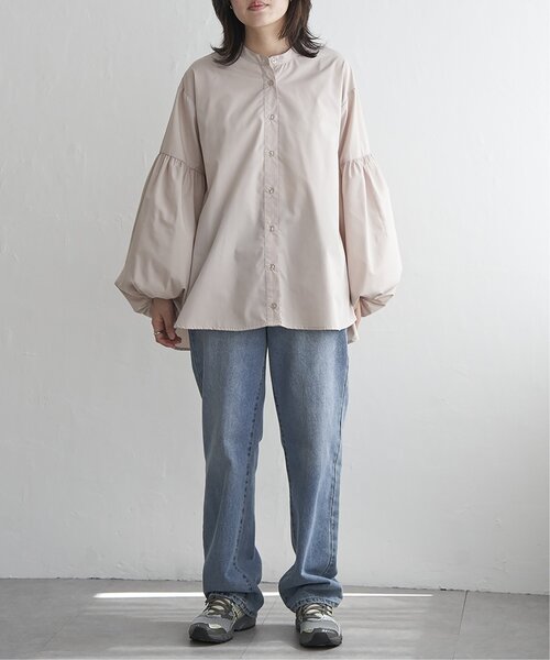 VENCEEXCHANGE（ヴァンスエクスチェンジ）の「バルーン袖スタンドシャツ（シャツ/ブラウス・レディース・オフホワイト/ブラック/ライトイエロー・FREE）」の7枚目の写真