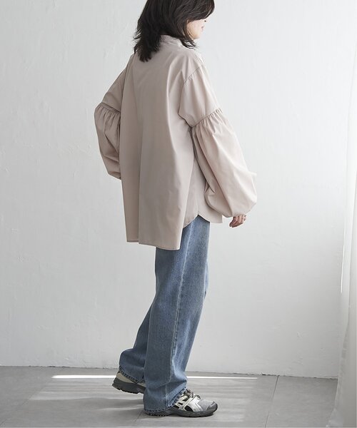 VENCEEXCHANGE（ヴァンスエクスチェンジ）の「バルーン袖スタンドシャツ（シャツ/ブラウス・レディース・オフホワイト/ブラック/ライトイエロー・FREE）」の9枚目の写真