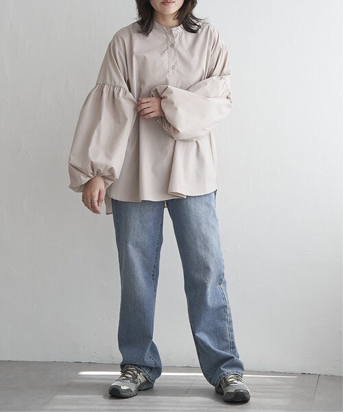 VENCEEXCHANGE（ヴァンスエクスチェンジ）の「バルーン袖スタンドシャツ（シャツ/ブラウス・レディース・オフホワイト/ブラック/ライトイエロー・FREE）」の10枚目の写真