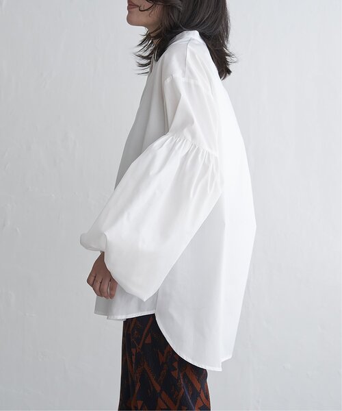 VENCEEXCHANGE（ヴァンスエクスチェンジ）の「バルーン袖スタンドシャツ（シャツ/ブラウス・レディース・オフホワイト/ブラック/ライトイエロー・FREE）」の12枚目の写真