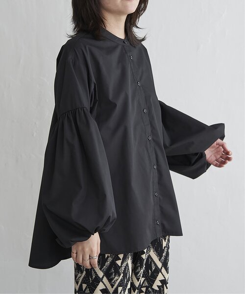 VENCEEXCHANGE（ヴァンスエクスチェンジ）の「バルーン袖スタンドシャツ（シャツ/ブラウス・レディース・オフホワイト/ブラック/ライトイエロー・FREE）」の16枚目の写真