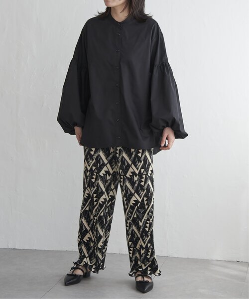 VENCEEXCHANGE（ヴァンスエクスチェンジ）の「バルーン袖スタンドシャツ（シャツ/ブラウス・レディース・オフホワイト/ブラック/ライトイエロー・FREE）」の18枚目の写真