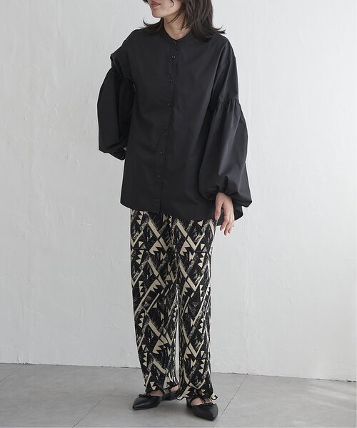 VENCEEXCHANGE（ヴァンスエクスチェンジ）の「バルーン袖スタンドシャツ（シャツ/ブラウス・レディース・オフホワイト/ブラック/ライトイエロー・FREE）」の19枚目の写真