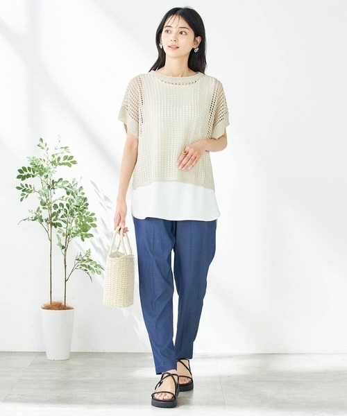 a.v.v(アーヴェヴェ)の「ラウンドヘムロングタンクトップ(タンクトップ・レディース・ブラック/ホワイト・36/38/40/42/34)」の10枚目の写真