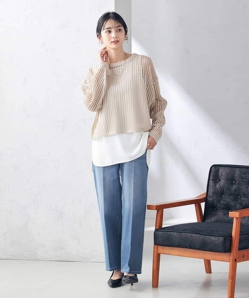 a.v.v(アーヴェヴェ)の「ラウンドヘムロングタンクトップ(タンクトップ・レディース・ブラック/ホワイト・36/38/40/42/34)」の15枚目の写真