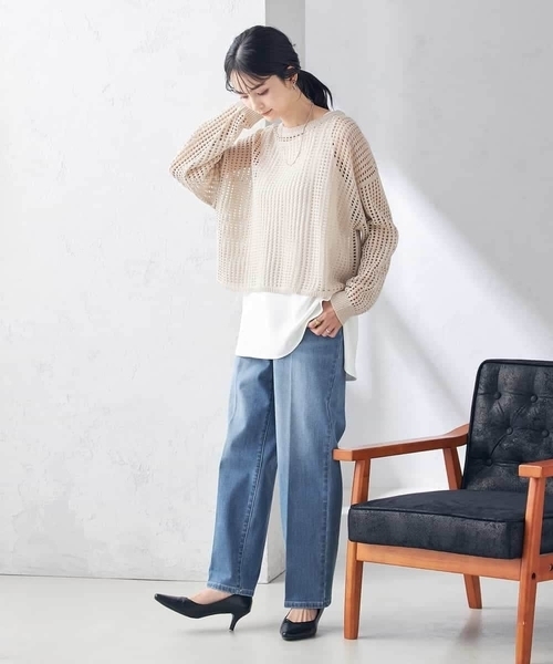 a.v.v(アーヴェヴェ)の「ラウンドヘムロングタンクトップ(タンクトップ・レディース・ブラック/ホワイト・36/38/40/42/34)」の16枚目の写真