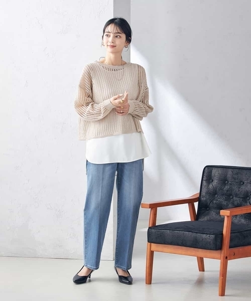 a.v.v(アーヴェヴェ)の「ラウンドヘムロングタンクトップ(タンクトップ・レディース・ブラック/ホワイト・36/38/40/42/34)」の18枚目の写真