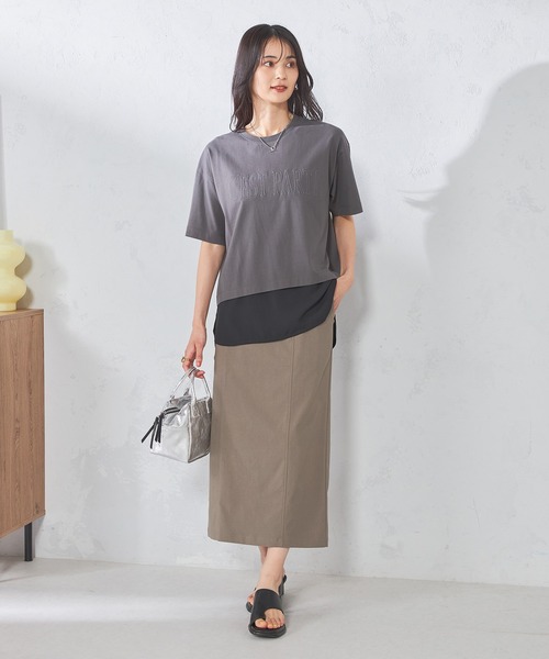 a.v.v(アーヴェヴェ)の「ラウンドヘムロングタンクトップ(タンクトップ・レディース・ブラック/ホワイト・36/38/40/42/34)」の5枚目の写真