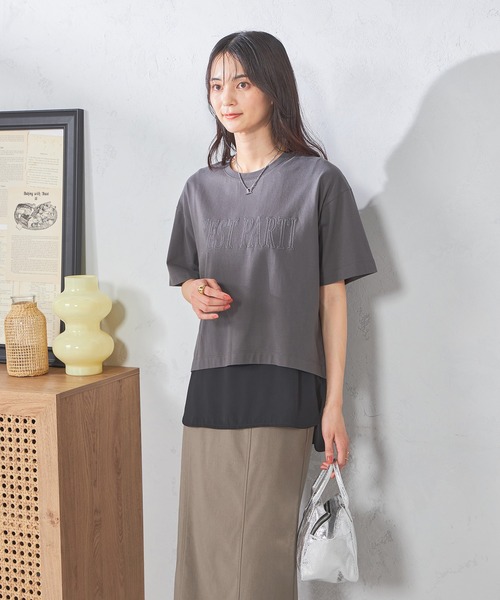 a.v.v(アーヴェヴェ)の「ラウンドヘムロングタンクトップ(タンクトップ・レディース・ブラック/ホワイト・36/38/40/42/34)」の3枚目の写真