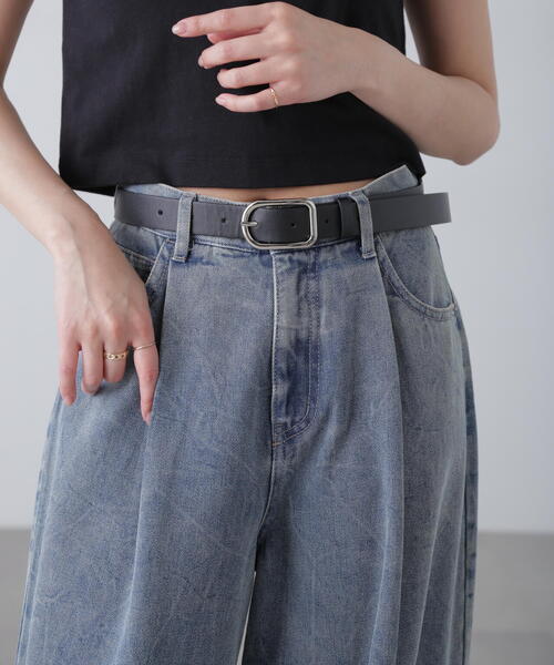 FREE'S MART（フリーズマート）の「◆ロングDカンベルト（ベルト・レディース・ブラック/ブラウン・ﾌﾘ-）」の2枚目の写真