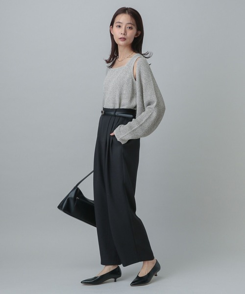 GLOBAL WORK（グローバルワーク）の「MATINEE LINE/ボレロ＊タンクセット/324564（その他トップス・レディース・オフホワイト/ブラック/ベージュ・MEDIUM/LARGE）」の5枚目の写真