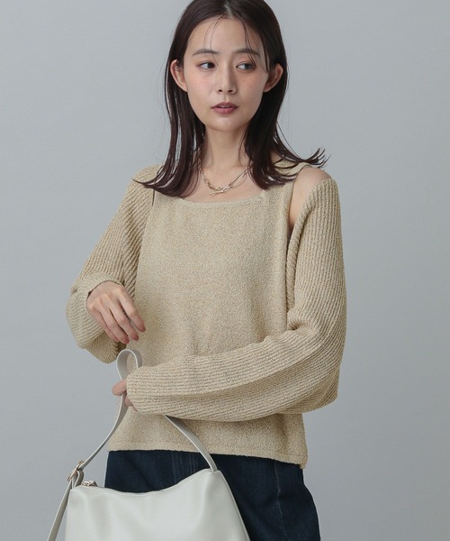 GLOBAL WORK（グローバルワーク）の「MATINEE LINE/ボレロ＊タンクセット/324564（その他トップス・レディース・オフホワイト/ブラック/ベージュ・MEDIUM/LARGE）」の18枚目の写真