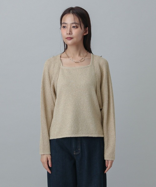 GLOBAL WORK（グローバルワーク）の「MATINEE LINE/ボレロ＊タンクセット/324564（その他トップス・レディース・オフホワイト/ブラック/ベージュ・MEDIUM/LARGE）」の20枚目の写真