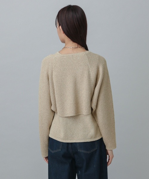 GLOBAL WORK（グローバルワーク）の「MATINEE LINE/ボレロ＊タンクセット/324564（その他トップス・レディース・オフホワイト/ブラック/ベージュ・MEDIUM/LARGE）」の22枚目の写真