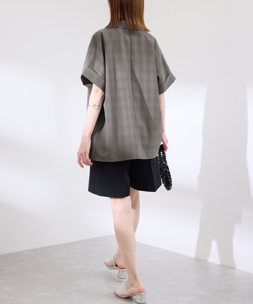 【美品】ROPÉ PICNIC シアーハーフスリーブジャケット シアーハーフスリーブジャケット セットアップ[品番