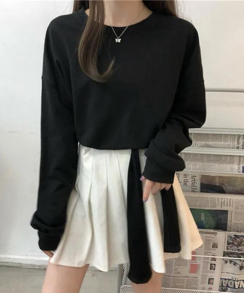 VIBGYOR（ヴィブジョー）の「[NARULA/ナルラ]リボンスタイル バッグオープン ロンT(CZ)（Tシャツ/カットソー・レディース・ホワイト/グレー/ブラック・FREE）」の2枚目の写真