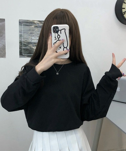 VIBGYOR（ヴィブジョー）の「[NARULA/ナルラ]リボンスタイル バッグオープン ロンT(CZ)（Tシャツ/カットソー・レディース・ホワイト/グレー/ブラック・FREE）」の10枚目の写真