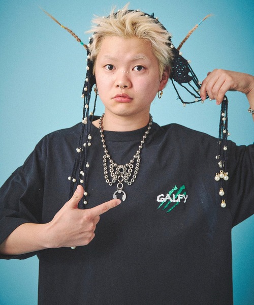 GALFY（ガルフィー）の「GALFY-覚醒ビーストTee(解)（Tシャツ/カットソー・メンズ・ホワイト/ブラック/パープル/ピンク/ライトグリーン/ブラック系2・L/XL）」の16枚目の写真