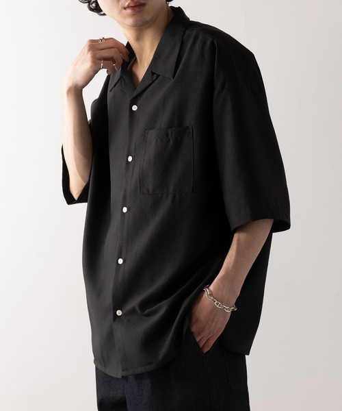 Apartment Three 開襟シャツ　黒 Apartment Three 開襟シャツ ブラック 2