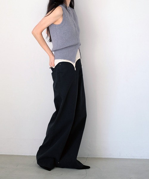 AKTE(アクテ)の「ボタンフライニットベスト(ベスト・レディース・グレー/ピンク・FREE)」の17枚目の写真