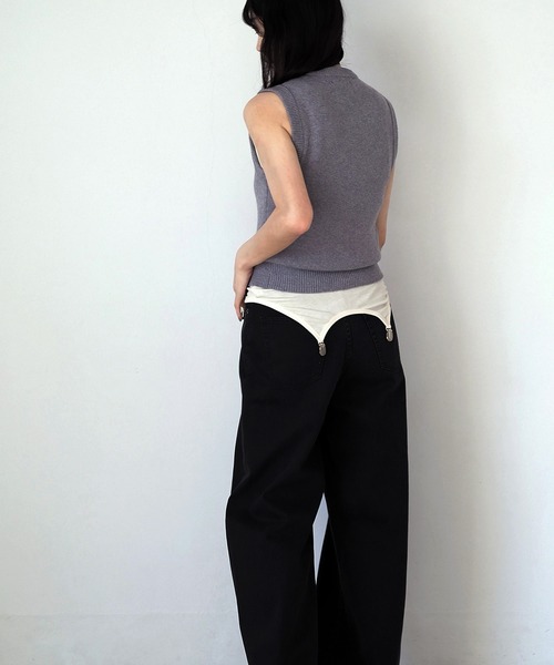 AKTE(アクテ)の「ボタンフライニットベスト(ベスト・レディース・グレー/ピンク・FREE)」の18枚目の写真