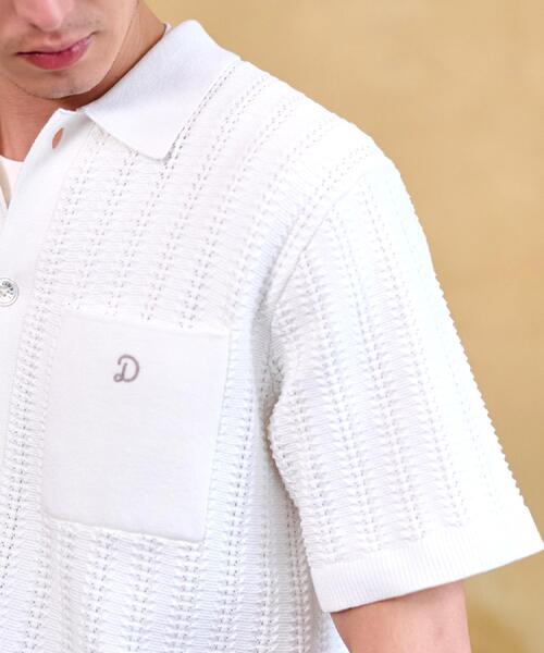 DRESSTERIOR（ドレステリア）の「オーガニックコットン キューバニットシャツ（ニット/セーター・メンズ・グレー/ブラック/サックスブルー/ベージュ/ホワイト・90/91/92/94）」の8枚目の写真