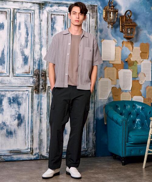 DRESSTERIOR（ドレステリア）の「オーガニックコットン キューバニットシャツ（ニット/セーター・メンズ・グレー/ブラック/サックスブルー/ベージュ/ホワイト・90/91/92/94）」の12枚目の写真