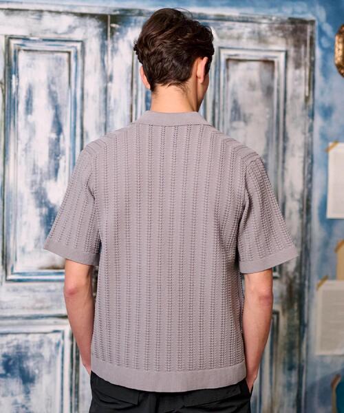 DRESSTERIOR（ドレステリア）の「オーガニックコットン キューバニットシャツ（ニット/セーター・メンズ・グレー/ブラック/サックスブルー/ベージュ/ホワイト・90/91/92/94）」の16枚目の写真