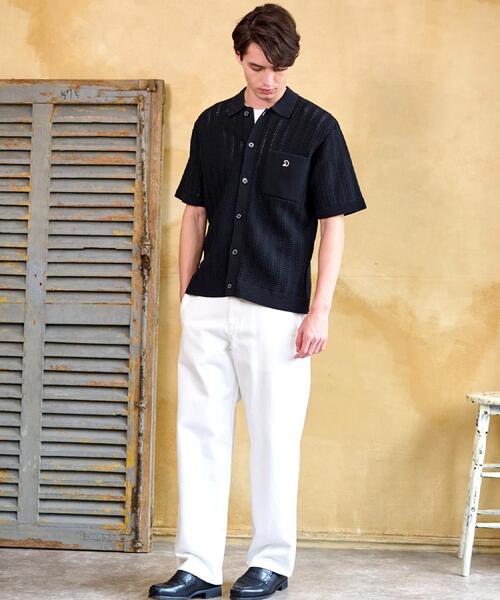 DRESSTERIOR（ドレステリア）の「オーガニックコットン キューバニットシャツ（ニット/セーター・メンズ・グレー/ブラック/サックスブルー/ベージュ/ホワイト・90/91/92/94）」の21枚目の写真