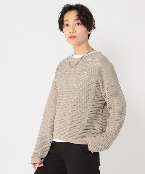 セール】《ウタオ》ウォッシャブルメッシュニットプルオーバー