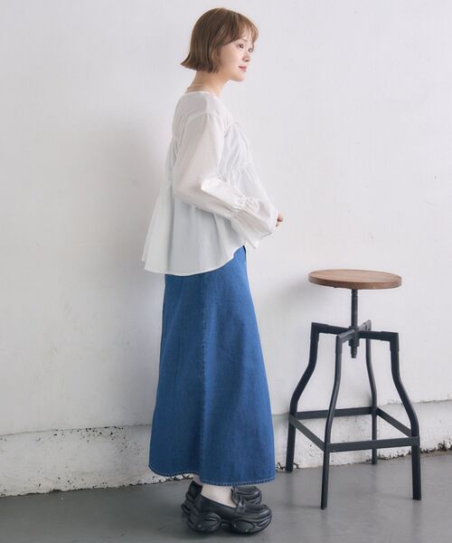 RETRO GIRL(レトロガール)の「アソートリボンBL(シャツ/ブラウス・レディース・オフホワイト/ブルー/ホワイト系その他・FREE)」の16枚目の写真