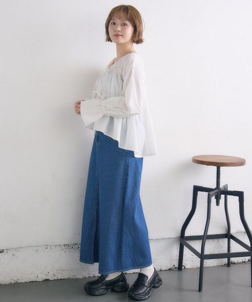 RETRO GIRL(レトロガール)の「アソートリボンBL(シャツ/ブラウス・レディース・オフホワイト/ブルー/ホワイト系その他・FREE)」の15枚目の写真