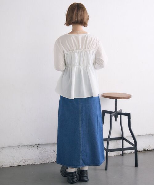 RETRO GIRL(レトロガール)の「アソートリボンBL(シャツ/ブラウス・レディース・オフホワイト/ブルー/ホワイト系その他・FREE)」の14枚目の写真