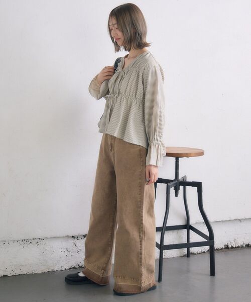RETRO GIRL(レトロガール)の「アソートリボンBL(シャツ/ブラウス・レディース・オフホワイト/ブルー/ホワイト系その他・FREE)」の7枚目の写真