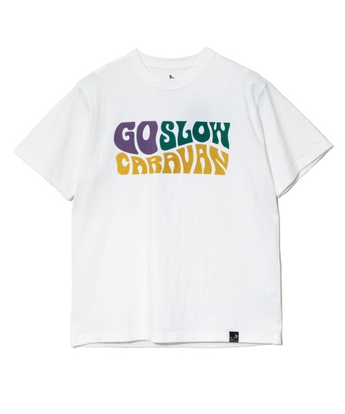 go slow caravan（ゴースローキャラバン）の「USA/C ヒッピーロゴ TEE（Tシャツ/カットソー・メンズ・イエロー/バイオレット/ホワイト・X-LARGE/LARGE/MEDIUM/SMALL）」の2枚目の写真