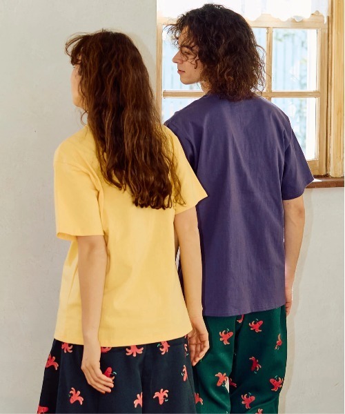 go slow caravan（ゴースローキャラバン）の「USA/C ヒッピーロゴ TEE（Tシャツ/カットソー・メンズ・イエロー/バイオレット/ホワイト・X-LARGE/LARGE/MEDIUM/SMALL）」の12枚目の写真