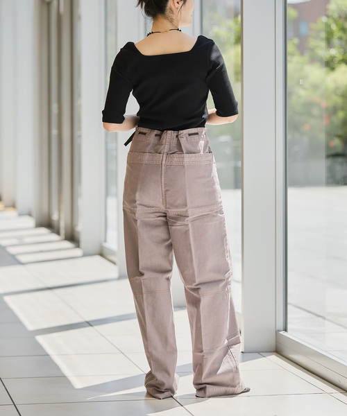 IENA LA BOUCLE（イエナラブークル）の「IENA LA BOUCLE リブスクエアネックカットソー（Tシャツ/カットソー・レディース・ホワイト/ブラック・FREE）」の10枚目の写真