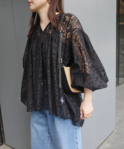 SLOBE IENA(スローブイエナ)の「QUIITO/キート LACE PO Q25S-P033(シャツ/ブラウス・レディース・ブラック・FREE)」の19枚目の写真